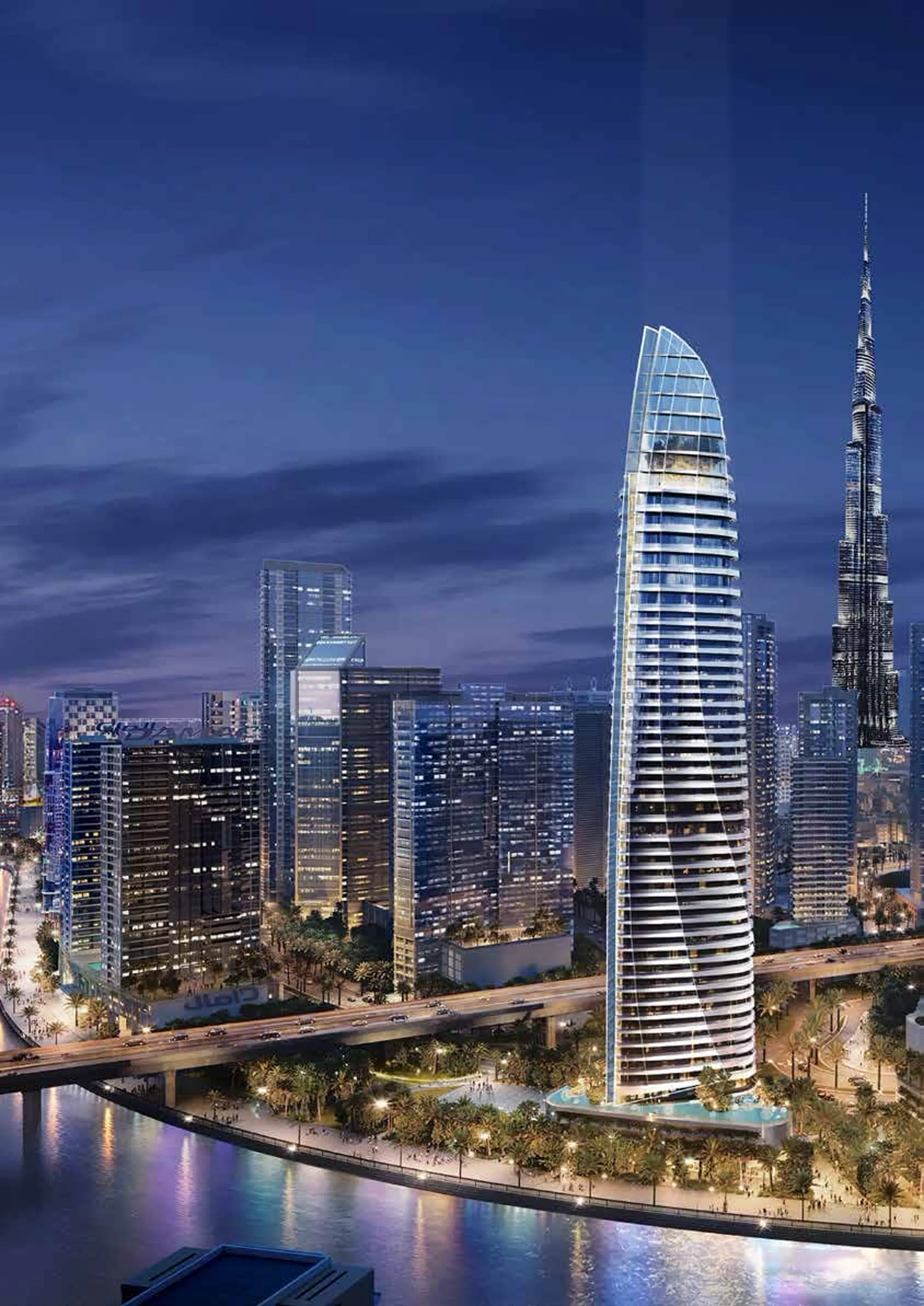 Appartamento con 2 camere da letto a Business Bay: Canal Heights di DAMAC, Consegna 2027