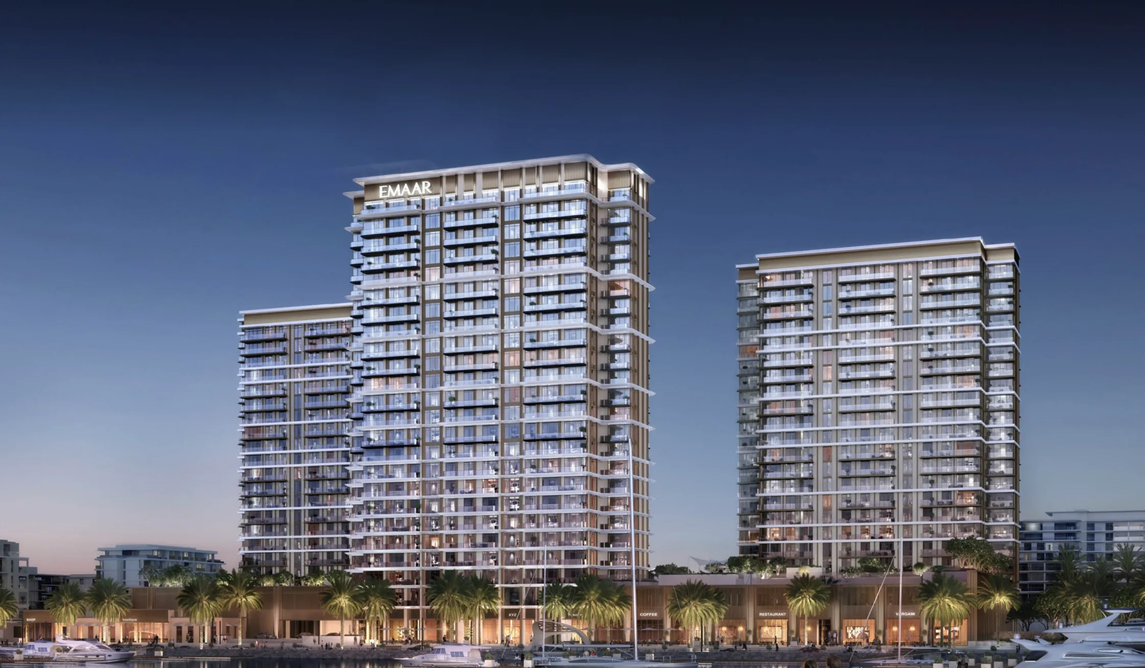 Nuovo lancio Emaar: Marina Views a Rashid Yachts, Appartamenti 1-4 Camere da Letto