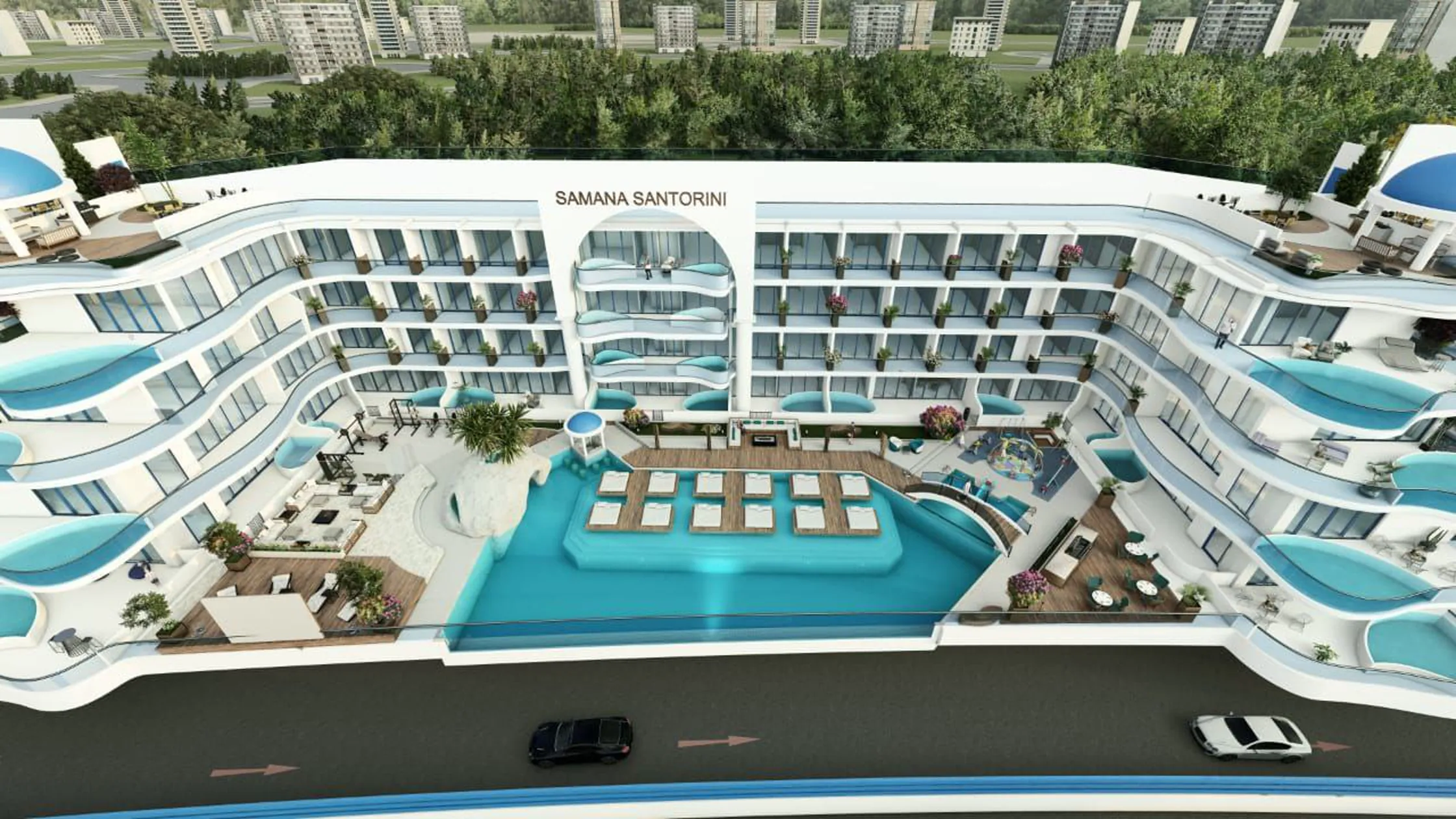 Samana Santorini Appartamenti Studio | Dubai Studio City | Consegna 2025